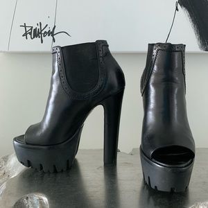 Versus Versace Peep Toe Ankle Boot